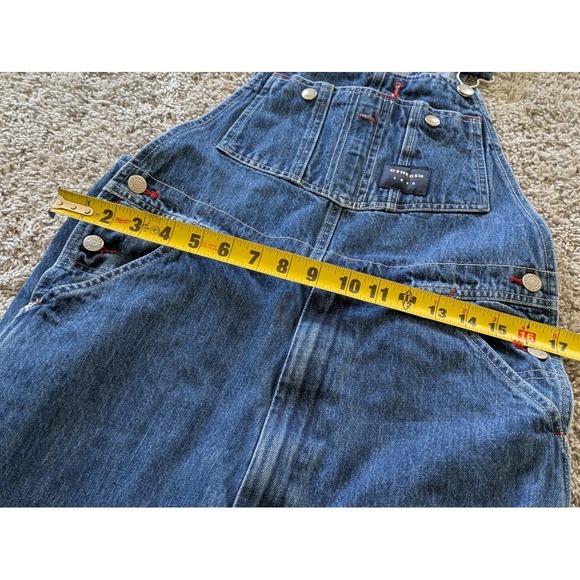 Osh Kosh B'Gosh Denim Bib Overalls Carpenter Red Stitch 30x34 - Picture 7 of 9